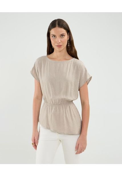 Blusa Para Mujer Manga Corta Color Café Marca Patprimo #30123487