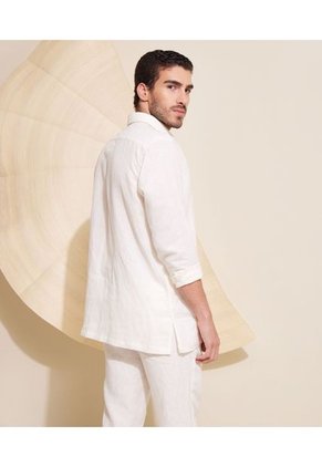 Camisa Guayabera Para Hombre Manga Larga Sin Bolsillo Color Blanco Marca Patprimo #44030360