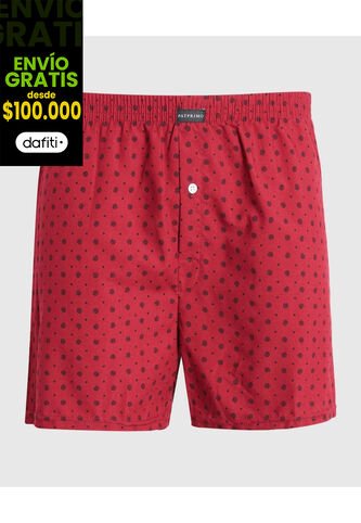 Boxer X1 Para Hombre Bragueta Amplio Color Rojo Marca Patprimo #44000293 Patprimo