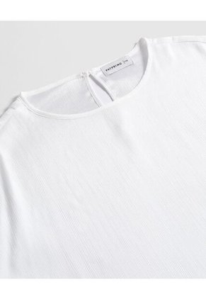 Blusa  Para Mujer Manga Corta Color Blanco Marca Patprimo #14121416