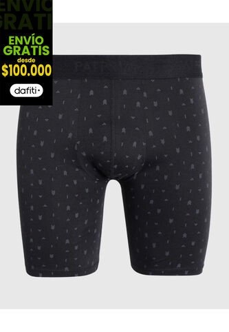 Boxer X1 Para Hombre Fleat Seamer Largo Color Negro Marca Patprimo #44000459 Patprimo