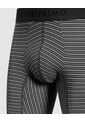Bóxer Medio Con Estampado De Rayas Horizontales  X1 Para Hombre Negro Patprimo de Patprimo
