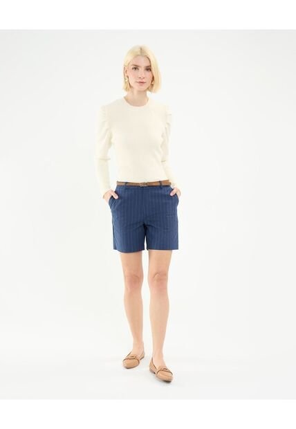 Bermuda A Rayas  Para Mujer Azul Patprimo