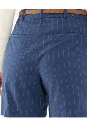 Bermuda A Rayas  Para Mujer Azul Patprimo