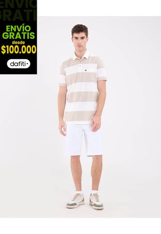 Bermuda Para Hombre Regular Corto Color Blanco Marca Patprimo #44100515 Patprimo