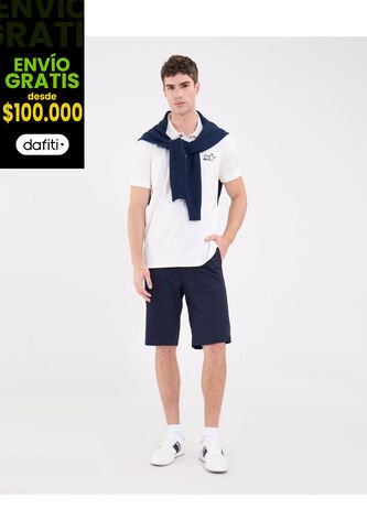 Bermuda Para Hombre Regular Corto Color Azul Marca Patprimo #44100515 Patprimo