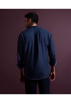 Camisa Para Hombre Manga Larga Con Bolsillo Color Azul  Marca Patprimo #44012762