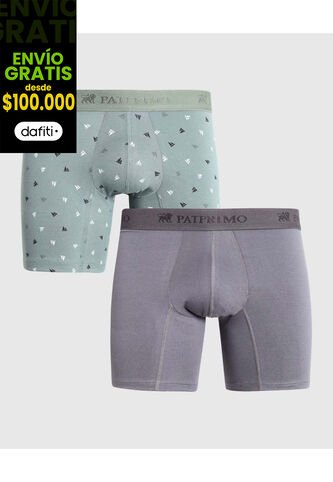 Boxer X2 Para Hombre Fleat Seamer Medio Color Surtido Marca Patprimo #44410001 Patprimo