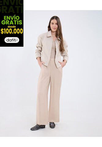 Pantalón Para Mujer Moda Color Beige Marca Patprimo #30072012 Patprimo