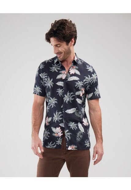 Camisa Para Hombre Manga Corta Sin Bolsillo Color Azul  Marca Patprimo #44013013