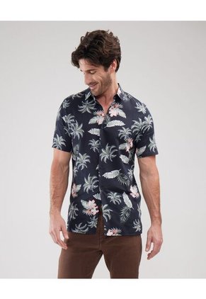 Camisa Para Hombre Manga Corta Sin Bolsillo Color Azul  Marca Patprimo #44013013