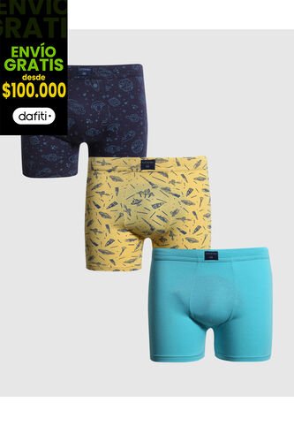 Pantaloncillo Infantil Niño Boxer Filete Medio Color Azul Marca Patprimo #66000116 Patprimo