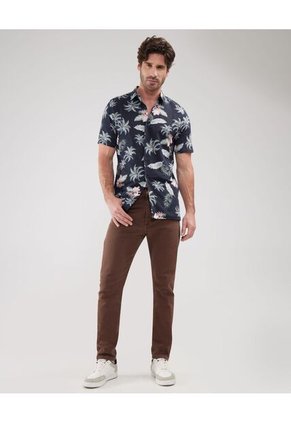 Camisa Para Hombre Manga Corta Sin Bolsillo Color Azul  Marca Patprimo #44013013