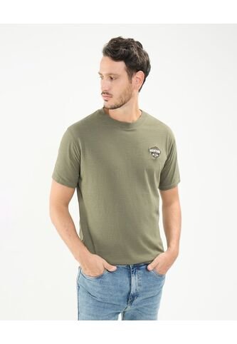 Camiseta Para Hombre Manga Corta Cuello Redondo Color Verde  Marca Patprimo #44090918 Patprimo