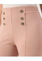 Leggins Con Botones Y Alforzas  Para Mujer Café Patprimo de Patprimo