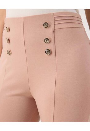 Leggins Con Botones Y Alforzas  Para Mujer Café Patprimo