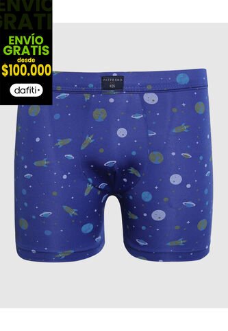 Pantaloncillo Infantil Niño Boxer Filete Medio Color Azul Marca Patprimo #66000111 Patprimo
