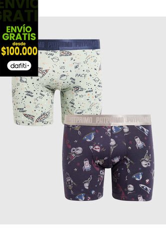 Pantaloncillo Infantil Niño Boxer Filete Medio Color Negro Marca Patprimo #63000070 Patprimo