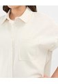 Camisa En Efecto Lino  Para Mujer Café Patprimo de Patprimo