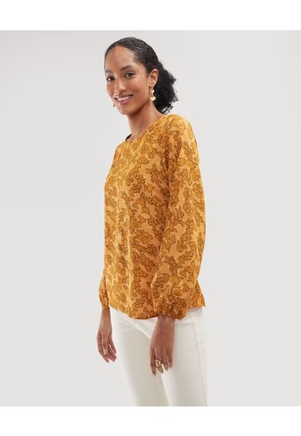 Blusa Para Mujer Manga Larga Color Naranja Marca Patprimo #30123338