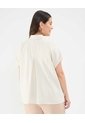 Camisa En Efecto Lino  Para Mujer Café Patprimo de Patprimo