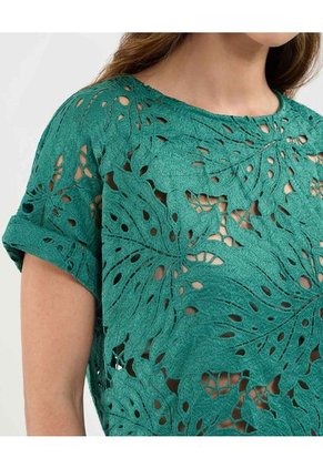 Blusa Para Mujer Manga Corta Color Verde Marca Patprimo #30123483