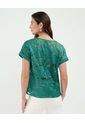 Blusa Para Mujer Manga Corta Color Verde Marca Patprimo #30123483 de Patprimo