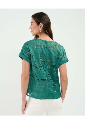 Blusa Para Mujer Manga Corta Color Verde Marca Patprimo #30123483