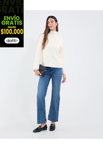 Jean Para Mujer Straight Color Azul Marca Patprimo #30160480 Patprimo