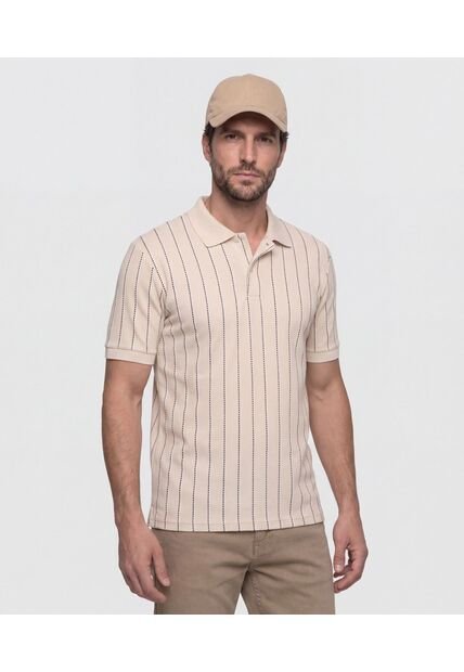 Polo  Para Hombre Cuello Tejido Sin Bolsillo Color Beige Marca Patprimo #44112792