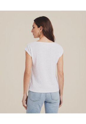 Camiseta Para Mujer Manga Corta Moda Color Blanco Marca Patprimo #30098508
