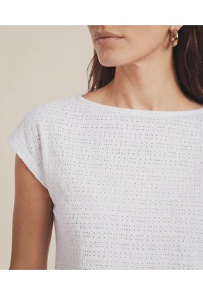 Camiseta Para Mujer Manga Corta Moda Color Blanco Marca Patprimo #30098508