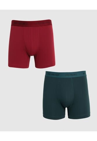 Boxer X2 Para Hombre Fleat Seamer Largo Color Negro Marca Patprimo #44000529 Patprimo