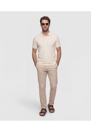 Polo  Para Hombre Cuello Tejido Sin Bolsillo Color Beige Marca Patprimo #44112793
