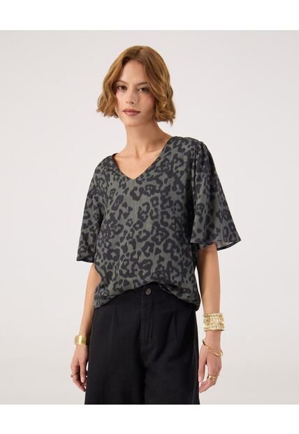 Blusa Para Mujer Manga Corta Color Verde Marca Patprimo #30123602