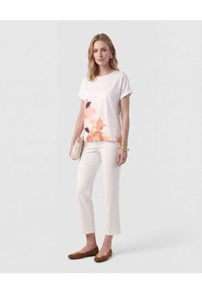 Blusa  Para Mujer Manga Corta Color Blanco Marca Patprimo #30127846