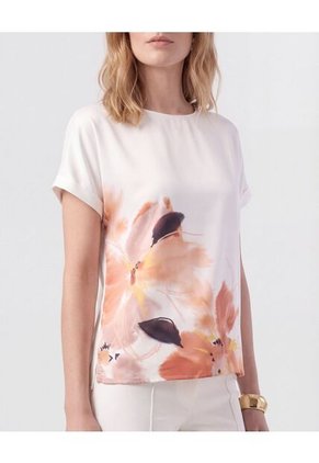 Blusa  Para Mujer Manga Corta Color Blanco Marca Patprimo #30127846