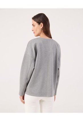Buzo Para Mujer Cuello V Color Gris Marca Patprimo #30060072