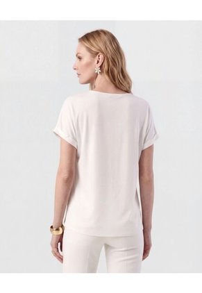 Blusa  Para Mujer Manga Corta Color Blanco Marca Patprimo #30127846