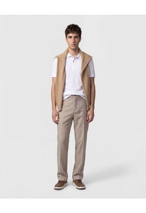 Polo  Para Hombre Cuello Maquina Sin Bolsillo Color Blanco Marca Patprimo #44112783