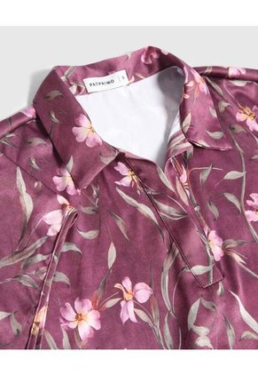 Blusa  Para Mujer Manga Corta Color Vino Marca Patprimo #30123570