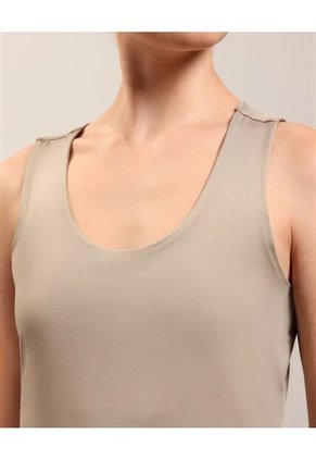 Camiseta  Para Mujer Manga Sisa Cuello Redondo Color Café Marca Patprimo #30093802