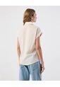 Camisa  Para Mujer Manga Corta Color Beige Marca Patprimo #30010764 de Patprimo