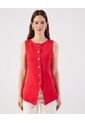 Chaleco  Para Mujer Tejido Color Rojo Marca Patprimo #30250046 de Patprimo