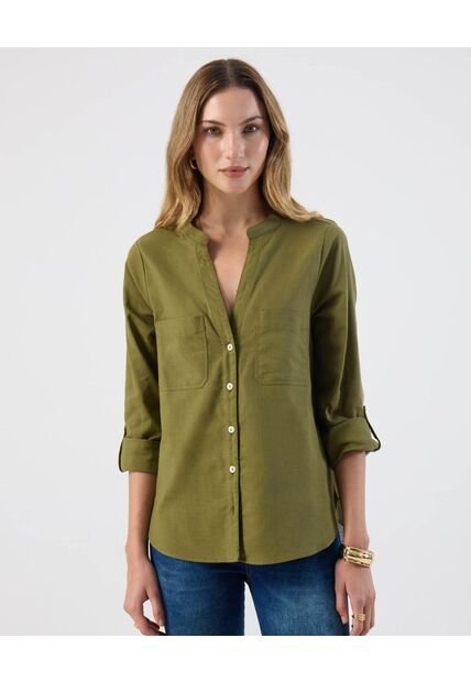Blusa  Para Mujer Manga Larga Color Verde Marca Patprimo #30123634