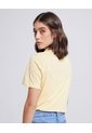 Polo Estampada Manga Corta Con Cuello Tejido Sin Bolsillo  Para Mujer Amarillo Patprimo de Patprimo
