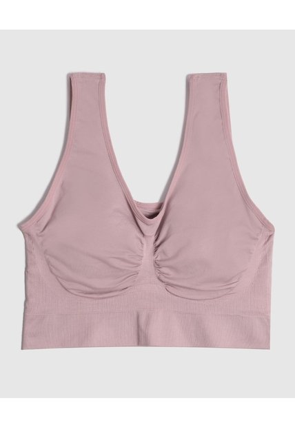 Top Seamless Unicolor   Para Mujer Rosa Patprimo