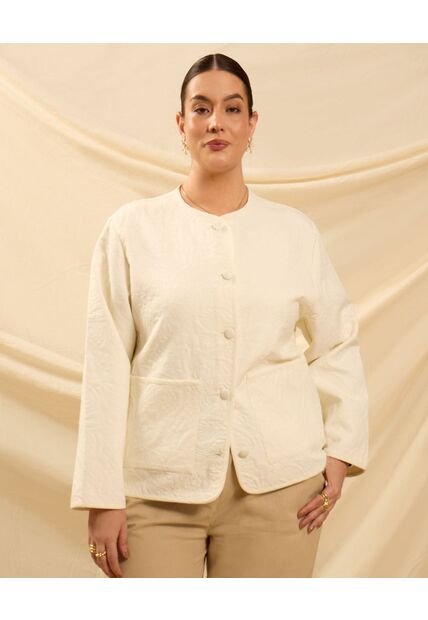 Chaqueta  Para Mujer Desestructurada Color Crema Marca Patprimo #14080148