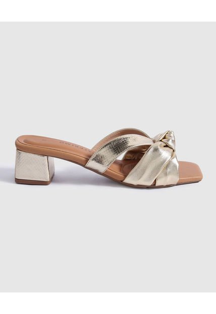 Sandalias Para Mujer  Color Dorado Marca Patprimo #30690086