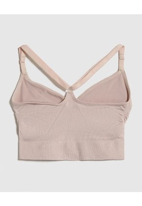 Top Unicolor Seamless Para Mujer Beige Patprimo